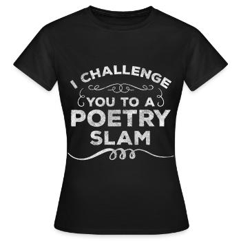 Poésie Pensées Poème - T-shirt Femme - noir - Devant - AI Model Female 172 dark (172cm)