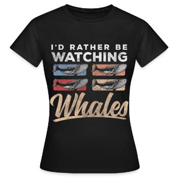 Wale Lebewesen Wasser Lieblingstier - Frauen T-Shirt - Schwarz - Vorne - AI Model Female 172 dark (172cm)