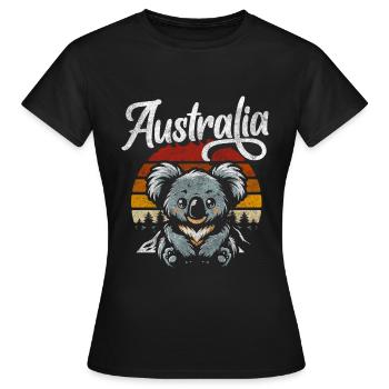 Tourisme de l’Outback Exotique - T-shirt Femme - noir - Devant - AI Model Female 172 dark (172cm)