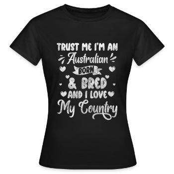 Down Under Tour Urlaubsland - Frauen T-Shirt - Schwarz - Vorne - AI Model Female 172 dark (172cm)