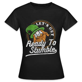 Pub Bière Bonheur Irlandais - T-shirt Femme - noir - Devant - AI Model Female 172 dark (172cm)