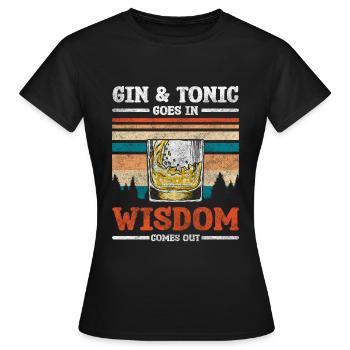 drinks genuss longsdrinks - Frauen T-Shirt - Schwarz - Vorne - AI Model Female 172 dark (172cm)