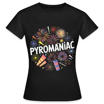 Pyrotechnie Feu d’artifice Feu d’artifice Nouvel An - T-shirt Femme - noir - Devant - AI Model Female 172 dark (172cm)