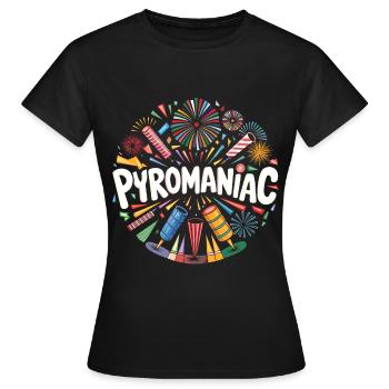 Pyrotechnie Feu d’artifice Feu d’artifice Nouvel An - T-shirt Femme - noir - Devant - AI Model Female 172 dark (172cm)