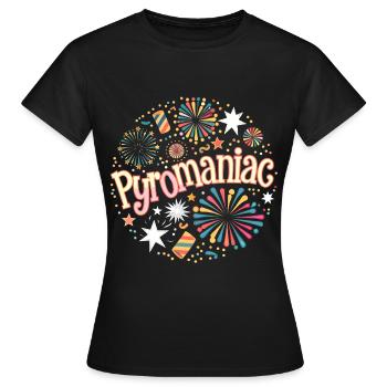 Pyrotechnie Feu d’artifice Feu d’artifice Nouvel An - T-shirt Femme - noir - Devant - AI Model Female 172 dark (172cm)