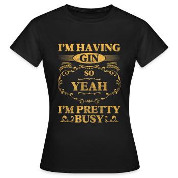 Alcohol Drunkard Longsdrinks - Women's T-Shirt - black - Front - AI Model Female 172 dark (172cm)