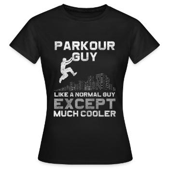 Freerunner Sportler Backflip - Frauen T-Shirt - Schwarz - Vorne - AI Model Female 172 dark (172cm)