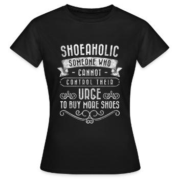 Chaussures Shopping Mode Shopping Addicted - T-shirt Femme - noir - Devant - AI Model Female 172 dark (172cm)