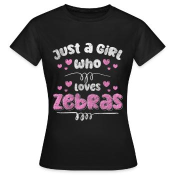 Zebrastreifen Artenschutz Zoo - Frauen T-Shirt - Schwarz - Vorne - AI Model Female 172 dark (172cm)