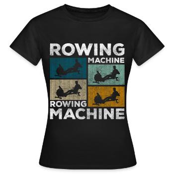Rameur rameur hardcore - T-shirt Femme - noir - Devant - AI Model Female 172 dark (172cm)
