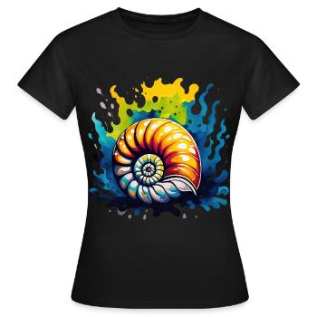 Geologie - Fossil - Frauen T-Shirt - Schwarz - Vorne - AI Model Female 172 dark (172cm)