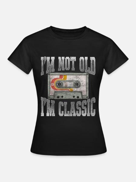 Old School Cassette 80s Retro Vintage - Vrouwen T-shirt - zwart
