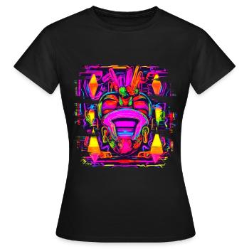Neon Style UV House Party - Frauen T-Shirt - Schwarz - Vorne - AI Model Female 172 dark (172cm)