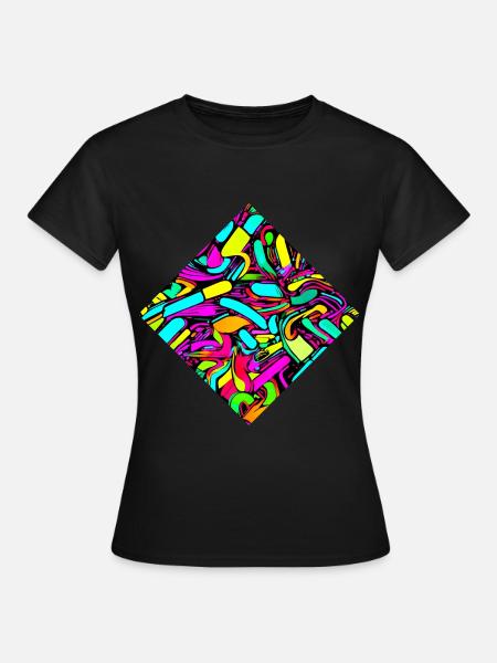 Neon Stil UV House Style - Frauen T-Shirt - Schwarz