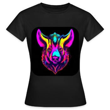 Neon Motiv Leuchtend UV House Party - Frauen T-Shirt - Schwarz - Vorne - AI Model Female 172 dark (172cm)