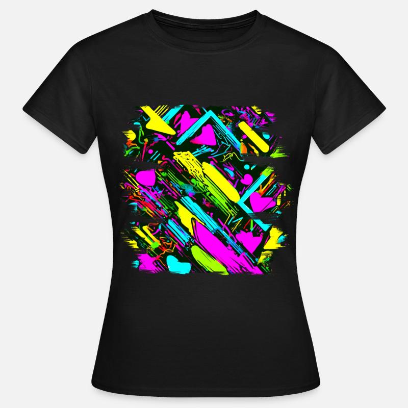 Neon Colors Colorful Creative Style Glow - Women's T-Shirt - black