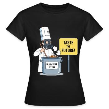 Taste the Future ! - Frauen T-Shirt - Schwarz - Vorne - AI Model Female 172 dark (172cm)