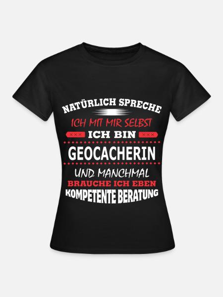 GEOCACHERIN - Frauen T-Shirt - Schwarz