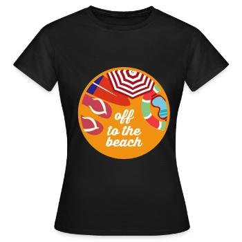 Cadeau flip flops - T-shirt Femme - noir - Devant - AI Model Female 172 dark (172cm)