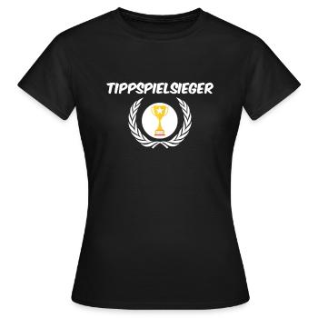 Tippspielsieger Tippspielgewinner Tipprundensieger - Frauen T-Shirt - Schwarz - Vorne - AI Model Female 172 dark (172cm)