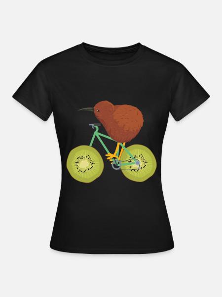 Kiwi - Dame-T-shirt - sort