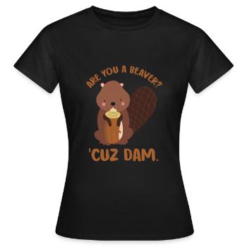 Biber - Frauen T-Shirt - Schwarz - Vorne - AI Model Female 172 dark (172cm)