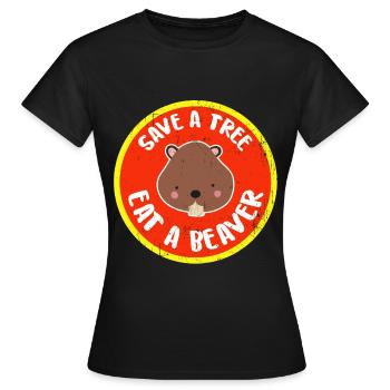 Bieber - Frauen T-Shirt - Schwarz - Vorne - AI Model Female 172 dark (172cm)