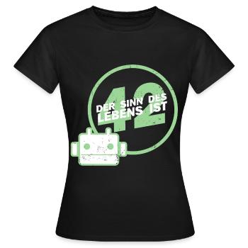 Sens de la vie 42 cadeau de fan de galaxie pickup - T-shirt Femme - noir - Devant - AI Model Female 172 dark (172cm)