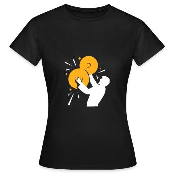 Becken Musikinstrument Schlagzeug Zimbel Musiker - Frauen T-Shirt - Schwarz - Vorne - AI Model Female 172 dark (172cm)