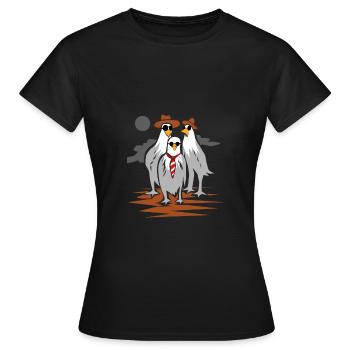 Adler Vögel Boyband cool swag Geschenk - Frauen T-Shirt - Schwarz - Vorne - AI Model Female 172 dark (172cm)