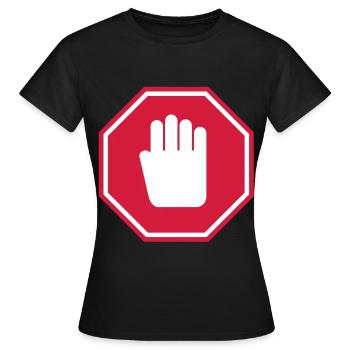 Stop - Women's T-Shirt - black - Front - AI Model Female 172 dark (172cm)