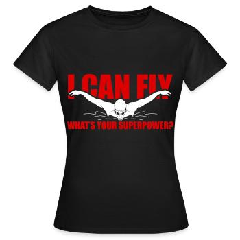 Nageurs nageurs - T-shirt Femme - noir - Devant - AI Model Female 172 dark (172cm)