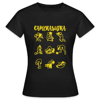 appareil photo - T-shirt Femme - noir - Devant - AI Model Female 172 dark (172cm)