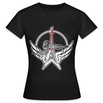 Guitare Rock and Roll - T-shirt Femme - noir - Devant - AI Model Female 172 dark (172cm)