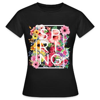 spring - Women's T-Shirt - black - Front - AI Model Female 172 dark (172cm)