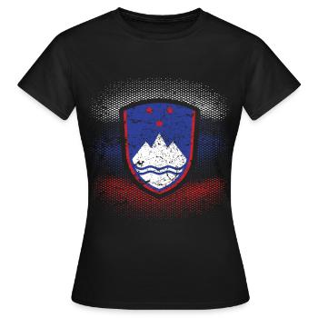 Slovenia - Women's T-Shirt - black - Front - AI Model Female 172 dark (172cm)
