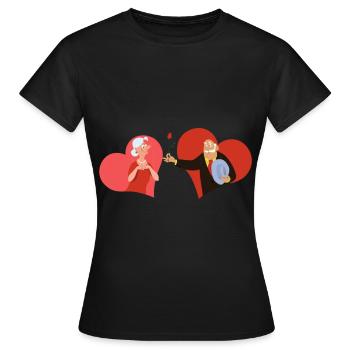Mariage de diamant Mariage d'or Mariage d'argent - T-shirt Femme - noir - Devant - AI Model Female 172 dark (172cm)