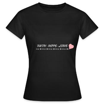 Faith-Hope-Love - Women's T-Shirt - black - Front - AI Model Female 172 dark (172cm)
