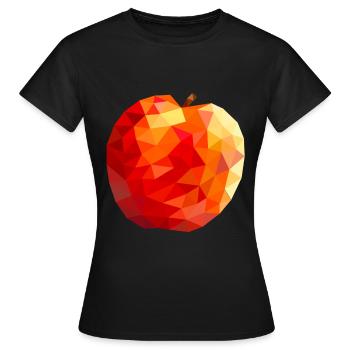 Apfel - Frauen T-Shirt - Schwarz - Vorne - AI Model Female 172 dark (172cm)