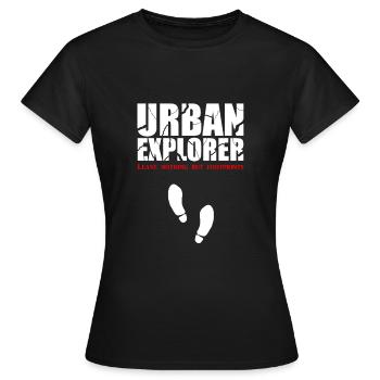 Urban Explorer - Women's T-Shirt - black - Front - AI Model Female 172 dark (172cm)