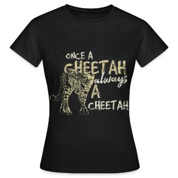 guépard - T-shirt Femme - noir - Devant - AI Model Female 172 dark (172cm)