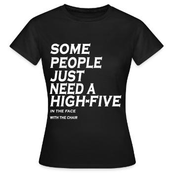 High Five - Frauen T-Shirt - Schwarz - Vorne - AI Model Female 172 dark (172cm)