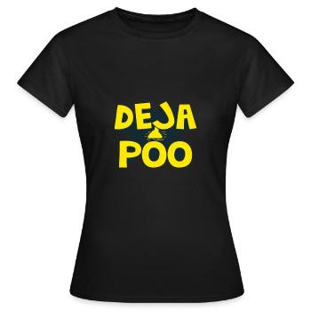 Deja Poo - T-shirt Femme - noir - Devant - AI Model Female 172 dark (172cm)