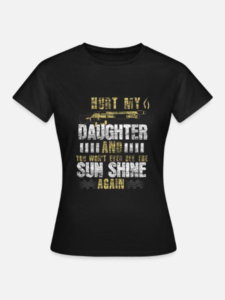 Tochter Vater Geschenk - Frauen T-Shirt - Schwarz