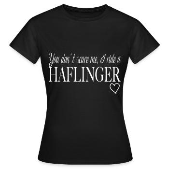 Haflinger, horse, horses - Women's T-Shirt - black - Front - AI Model Female 172 dark (172cm)