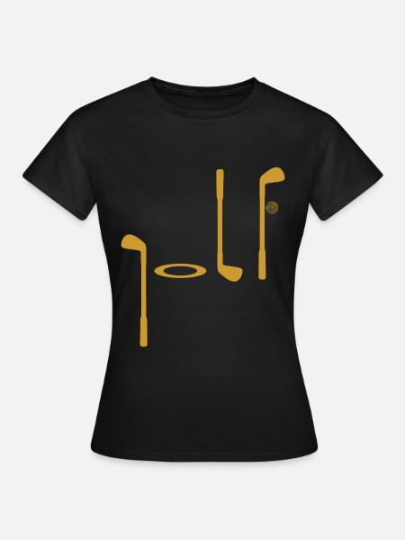 Golf. - Dame-T-shirt - sort