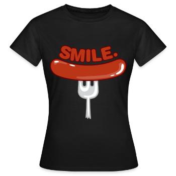 happiness - T-shirt Femme - noir - Devant - AI Model Female 172 dark (172cm)