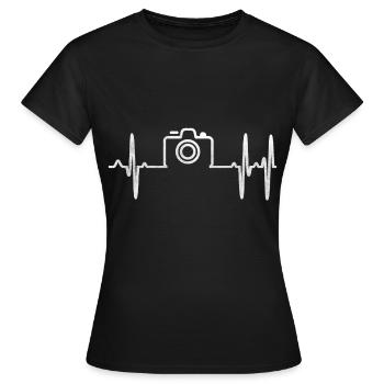 appareil photo - T-shirt Femme - noir - Devant - AI Model Female 172 dark (172cm)