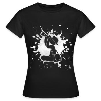 Kamera Fotograf Fotoshooting Filmemacher Hobby - Frauen T-Shirt - Schwarz - Vorne - AI Model Female 172 dark (172cm)