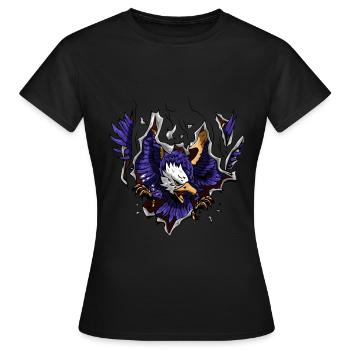 Eagle se casse de produit - T-shirt Femme - noir - Devant - AI Model Female 172 dark (172cm)